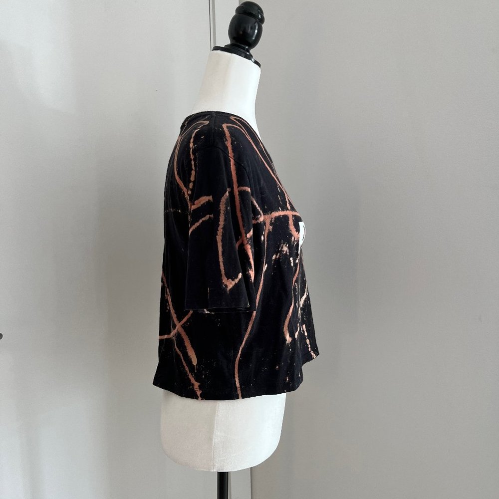 ✨Upcycled | Puma | Cropped T Shirt | Small | Black - Picture 4 of 12